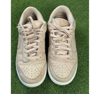 Nike Dunk Low Premium Neutral Pink Beige Leather Sneakers Size EUR 40 UK 6